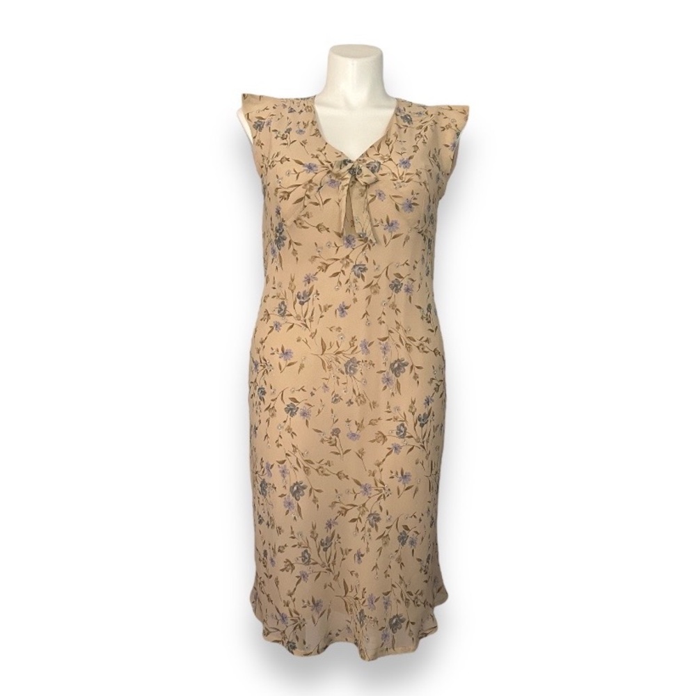 Vintage Expressions Floral Midi Floral Dress M